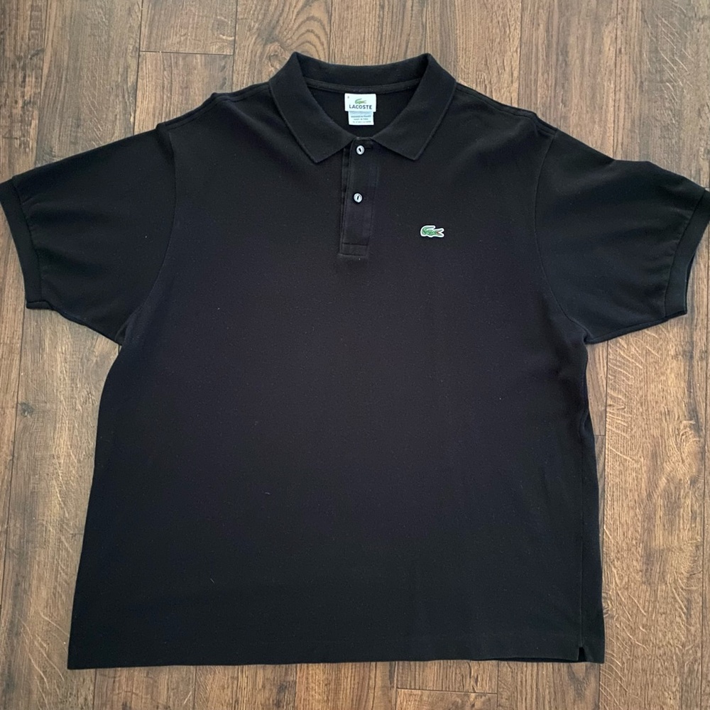 Lacoste black polo size 8 (L- XL). Guc